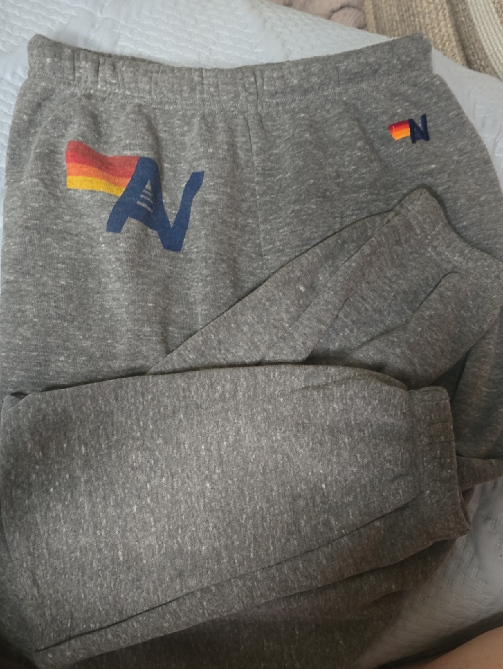 Aviator Nation Logo Sweatpants with Rainbow Accent